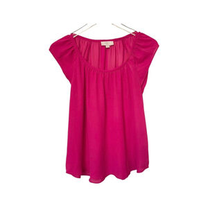 EUC Women's LOFT Pink Blouse Size Petite Small